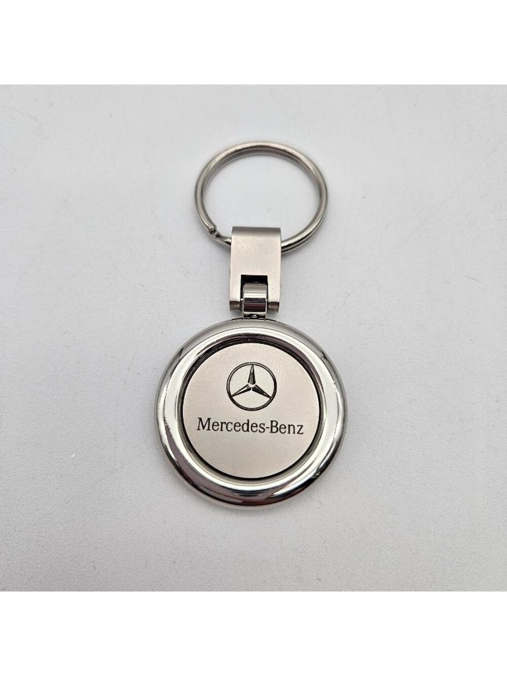 Vintage Silver Tone Mercedes Benz Keychain Key Ring Sangera Bakersfield